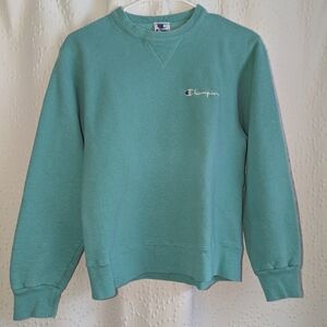 Vintage Champion Reverse Weave Seafoam Green 90s Crewneck Sweatshirt Pullover M
